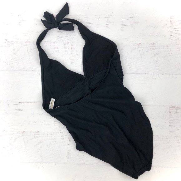 Vintage Sun Streak One Piece Swimsuit Black Size 8T - Picture 4 of 5